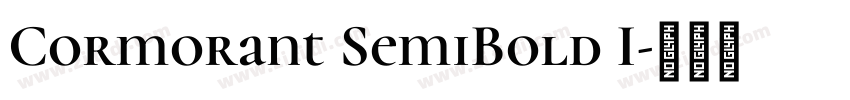 Cormorant SemiBold I字体转换